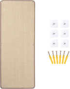 Natural Sisal Cat Scratching Mats 1 Pack, Cat Scratch Furniture Protector,Wall Mounted Wall Climbing Carpet, Horizontal Cat Scratcher Rugs for Furniture Protection, 39.3" Lx15.7 W, Sisal Color