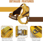 AUROTH Dog Harness and Leash Set, Soft Padded Service Vest Harness with 5.25FT Dog Leash, Easy On Pet Vest, Adjustable Reflective No Pull Dog Harnes Medium Sized, Easy Walking and Training