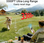 Dog Shock Collar - 3300 FT Remote Dog Training Collar, IP7 Waterproof, 4 Training Modes Lighting,Beep,Vibration,Safe Shock, Dual Channel E-Collar with Safety Lock for All Breeds (10-150 lbs)