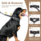 Mayerzon Martingale No Pull Dog Collar, Reflective Walking Collar for Large Medium Dogs Pitbull Belgian Malinois Doberman That Pull, Anti Pull Dog Collar with Buckle for Training Hunting
