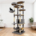 Dark Gray 78in Heavy Duty Cat Tree, Cat Tree Tower for Indoor Cats Large Adult, Extra Cat Tower with 12 Sisal Scratching Post, Large Top Platform, Hammock, Cat Condo for Kittens