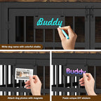 EasyCom 48"/42"/33" Dog Crate Furniture with Name Tag, Heavy Duty Dog Kennel Indoor for Large Dogs, Escape-Proof and Chew-Proof Dog Cage for high Anxiety Dog, Decorate House as TV Stand, End Table