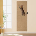FHTONGE 39.4x15.8 Thickened Cat Wall Climbing Carpet with 16 Fixed Nails, Extra Large Tall Cat Scratch Pad for Wall, Wall Mounted Climbing Cat Scratcher for Furniture Couch Sofa Protector(Camel)
