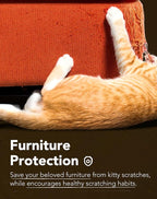 Lukamoo® Cat Scratching Pad, Wall Mounted Scratcher for Indoor Cats (Medium (24'' x 16'')) (Brown Tabby)