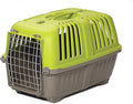 MidWest Homes for Pets Spree Travel Carrier – Hard-Sided Dog & Cat Carrier, Small Pet Travel Crate with Handle, Ventilated Design, Easy Assembly, 19-Inch, Green