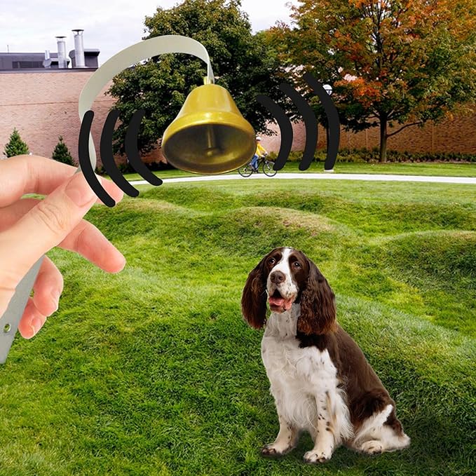 2Pcs Metal Dog Doorbell, Shopkeepers Doggy Training Bell Wall Mounted for Home Decoration Store Entry Door Chime, Store Door Bell for Housebreaking/Housetraining Door Bell/Potty Training (White)