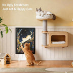 Yoeon Pets Art Cat Scratcher, Wall Mounted Sisal Cat Scratcher for Indoor Cats 17.01x13.1x1.18 Inches, Furniture Protector, Easy Install No Residue, Decorative Cat Wall