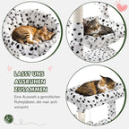 MUTICOR 81 inches Multi-Level Tall Cat Tree Tower for Indoor Kitties/Large Climbing Tree House for Big Feline/Condo/Sisal Scratching Posts/Plush Perches Platforms/Basket Hammock/White & Black Spot