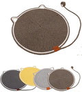 Cat Scratching Pad, Natural Cotton Rope Cat Scratch Mat, 16.9'' Round Wall & Floor Scratcher, Durable Furniture Protector for Couch, Carpet, Sofa, Eco-Friendly Cat Scratcher Pad（Brown）