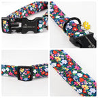 ARING PET Girl Dog Collar, Cute Spring Summer Floral Puppy Pet Collars for Small Medium Large Dogs-XS