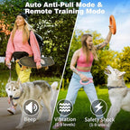 PaiPaitek No-Pull Dog Training Collar with Remote - Automatic Anti-Pull Sensor with 3 Training Modes (Beep/Vibration/Shock) for Effective Leash Training and Behavior Correction