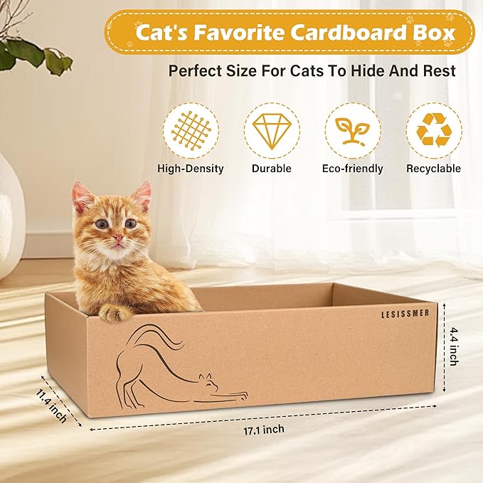 Art Cat Scratcher, 3 Packs Wall-Mountable Art Cat Scratching Board with Box, Cat Wall Scratcher, Cat Scratchers for Indoor Cats Toy Furniture Protector（Elephant&Cat&Panda）