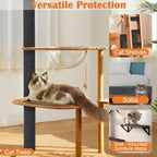 Cat Furniture Protector - 118" x 15.8" Trimmable Self-Adhesive Couch Scratch Protector from Cats, Cat DIY Climbing Couch Protector for Scratch Post Cat Tree Shelves Wall Indoor (Dark Gray)