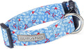 Lucky Love Dog Wide Dog Collar - Adjustable, Durable, Soft Webbing, & Comfortable 1.5 inch Wide Collar for Dogs Male and Female with Strong Buckle - Winter Blue, Large