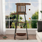 Modern Cat Tree 58-Inch Tower for Large Cats with Scratching Board, Extra Large Perch, Hammock & Removable Washable Pads, Multi-Level Cat Furniture for Bird Watching & Play, Walnut