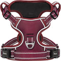 HEELE Dog Harness for Large Dogs No Pull Dog Vest Harness for Large Dog with Soft Padded Handle Reflective for Outdoor Training, Burgundy Red, L