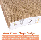PatiencET 3 Pack Cat Scratcher Pad Recycle Corrugated Cat Scratching Pad Type S Cat Scratch Pad Lounger Sofa for Furniture Protector
