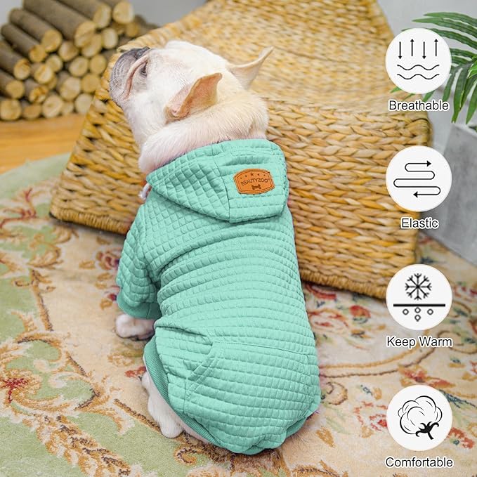 BEAUTYZOO Dog Sweaters for Extra Large Dogs Girl Boy, XXXL Dog Hoodie with Pocket & Leash Hole, Soft Warm Waffle-Like Laminated Cotton Pet Clothes for Cold Weather, Doberman Great Dane Sweatshirt, 3XL