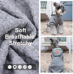 BEAUTYZOO Small Dog Hoodie Sweater with Pockets, Dog Clothes for Small Medium Dogs Boy Girl, Waffle-like Laminated Cotton Pet Coats with Hat and Leash Hole, All Weather Coat for Puppy Doggie Chihuahua
