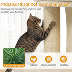 PETSITE 26-inch Small Cat Tree, with Sisal Scratching Post, Double Comfy Condos, and Spacious Top Perch, Ideal for Indoor Cats and Kittens (Beige)