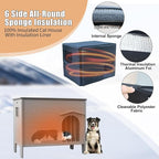 Plastic Dog House for Outdoor Indoor with Insulated Liner,Durable Waterproof Plastic Dog House with Side Window Elevated Floor, Easy to Assemble Easy to Clean(Suitable for Use in Winter)