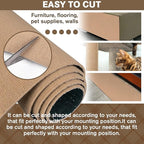 Pacify Rabbit Scratching Pad 12 Inch X 9.84 ft Self Adhesive Bunny Scratch Mats, Cuttable Rabbit Nail Scratch Pad Bedding Rug for Small Animal Biting and Cage Flooring