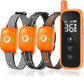Dog Training Collar - 2600FT Dog Shock Collar with Remote Control, Beep/Vibration/Shock, Security Lock, IP68 Waterproof Rechargeable Electric Collar for All Breeds (Orange)