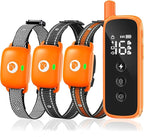 Dog Training Collar - 2600FT Dog Shock Collar with Remote Control, Beep/Vibration/Shock, Security Lock, IP68 Waterproof Rechargeable Electric Collar for All Breeds (Orange)
