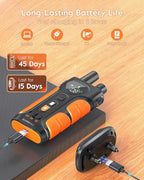 SLOPEHILL Dog Shock Collar,4200FT Dog Training Collar with Remote,IPX8 Waterproof E-Collar with Beep,Vibration,Shock,Flash Light,No Shock Mode,Electric Shock Collar for Small Medium Large Dog,Orange