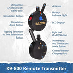 Educator K9-800 K9 Handler E Collar for Dog Training with Remote - 1 Mile Range, Waterproof, 100 Stimulation Levels, Tone or Vibration Mode, Night Light for Small, Medium & Large Dogs (33 Inc)