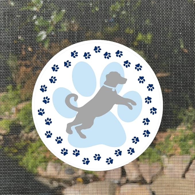 Screen Door Magnets Double Sided – Keep People, Kids, and Dogs from Running into The Screen Door - Robbins Aria Dog Paw