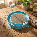 3 Pcs Cat Ball Track Toy, Include 1 Round Cat Scratcher Toy with 2 Cats Scratching Board Pad Replacement, Interactive Toys Track and Plush Mouse Toys for Indoor Cats Kitten