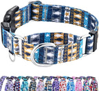 Reflective Martingale Collar with Buckle Shark Starfish Ethnic Stripe Adjustable Designer Dog Collars (Underwater World, XSmall)