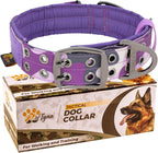 ADITYNA Heavy Duty Dog Collar for Medium Dogs - Camo Purple Collar with Handle for Training, and Walking - Wide, Thick, Tactical, Soft Neoprene Padded
