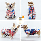 Mklhgty Large Dog Coat with Harness Built-in, Waterproof Reflective Fleece Lined - Warm Windproof Winter Jacket with Back Zipper, Cold Weather Snow Dog Coats - American Flag - XL