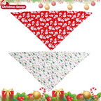 ADOGGYGO 4 Pack Dog Bandana Christmas Pet Scarf Triangle Bibs Kerchief Set Puppy Christmas Costume Accessories Decoration for Small Dogs (Small)