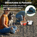 Raised Dog Bowl Stand for Large Dogs, Adjustable Width 7-10.6, 13.7 inch Tall Dog Food Water Stand,Bowl Not Include