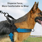 Dog Harness, No Pull Reflective Adjustable Harness for Medium Large Dogs, Escape Proof, Lightweight, Breathable, Oxford Nylon, 360° Chest Strap, Back Control Handle, Black M
