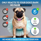 Bark Collar for Small Dogs 5-15 lbs with Magnetic Charging – No Shock, 3 Beep & Vibration Modes, 5 Sensitivity Levels – Humane Stop Anti-Barking Device – Dog Training Bark Collar (Pink)