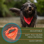 Wilderdog Dog Bandana with Lightweight Quick Drying Poly-Blend Mesh Material in Papaya