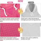 BEAUTYZOO Medium Dog Hoodie Sweater with Pockets, Dog Clothes for Small Medium Dogs Boy Girl, Waffle-Like Laminated Cotton Pet Coats with Hat and Leash Hole, Rose Pink XL