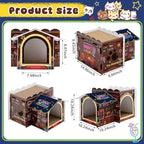 2 Story Cardboard Cat House with Scratcher Pad for Small Kitten,17x12x10 Multi Level Durable Cat Condo & Villa for Bunny Rabbit Small Animals Christmas Birthday Gift(Bar)