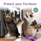 Necoichi Cardboard Cat Scratcher Wall for Indoor Cats - Cat Scratching Board, Cat Scratch Pad Lounger with Reversible Usability and Extra Comfort for Lounge, Curved (Dark Cherry, Regular)