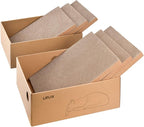 Cardboard Cat Scratcher with 2 Boxes, 6PCS Reversible Cat Scratch Pads in Large Cat Scratcher Box, 17.1" ｘ13.2 ｘ6.1
