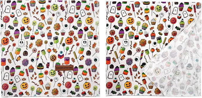 Elegant little tail Halloween Dog Bandana, Holiday Girl Boy Dog Bandanas for Small Medium Large Soft Dogs Washable Square Dog Scarf Adjustable Dog Kerchief