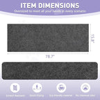 Cat Scratch Furniture Protector for Couch, Wall & Door Guard, Trimmable Self-Adhesive Scratch Pad, DIY Climbing Mat, Deterrent, Scratching Post Replacement (78.7''x15.8'', Gray)