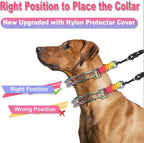 Supet Martingale Collar for Dogs, Adjustable Dog Training Collar with Quick Release Buckle for Small Medium Large Dogs Rainbow