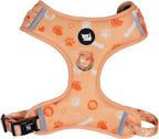Haminway No-Pull Dog Harness for Medium Dogs – Reflective, Breathable Vest with Adjustable Chest & Neck Straps – Easy to Wear, Anti-Choke Harness for Safer Walks (Orange, Size Medium)