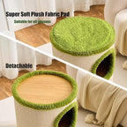 Cat House for Indoor Cats with Scratchable Sisal Material,2 Hideaways & 3 Soft Pads – Sturdy Multi-Level Cat Condo &Space-Saving Furniture for Multiple Pets, Easy to Assemble