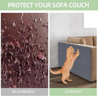 Cat Scratch Mat 120"x15.8",Cat Scratch Carpet Trimmable Self-Adhesive Cat Scratch Pad,Decorative Cat Tree Shelf，Cat Wall，Cat Scratching Post,Cat Couch Protector(Grey)
